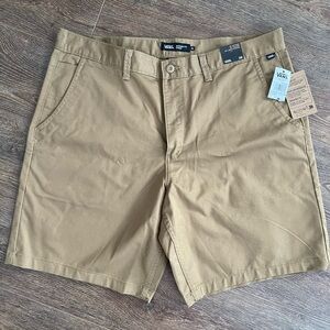 Vans Men's Khaki Flat Front Shorts